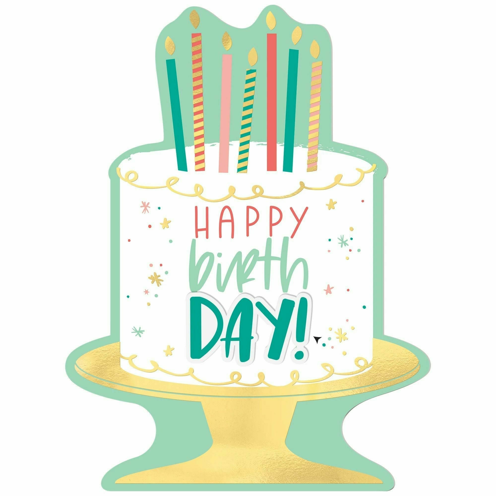 Amscan BIRTHDAY Happy Cake Day Cardboard Sign