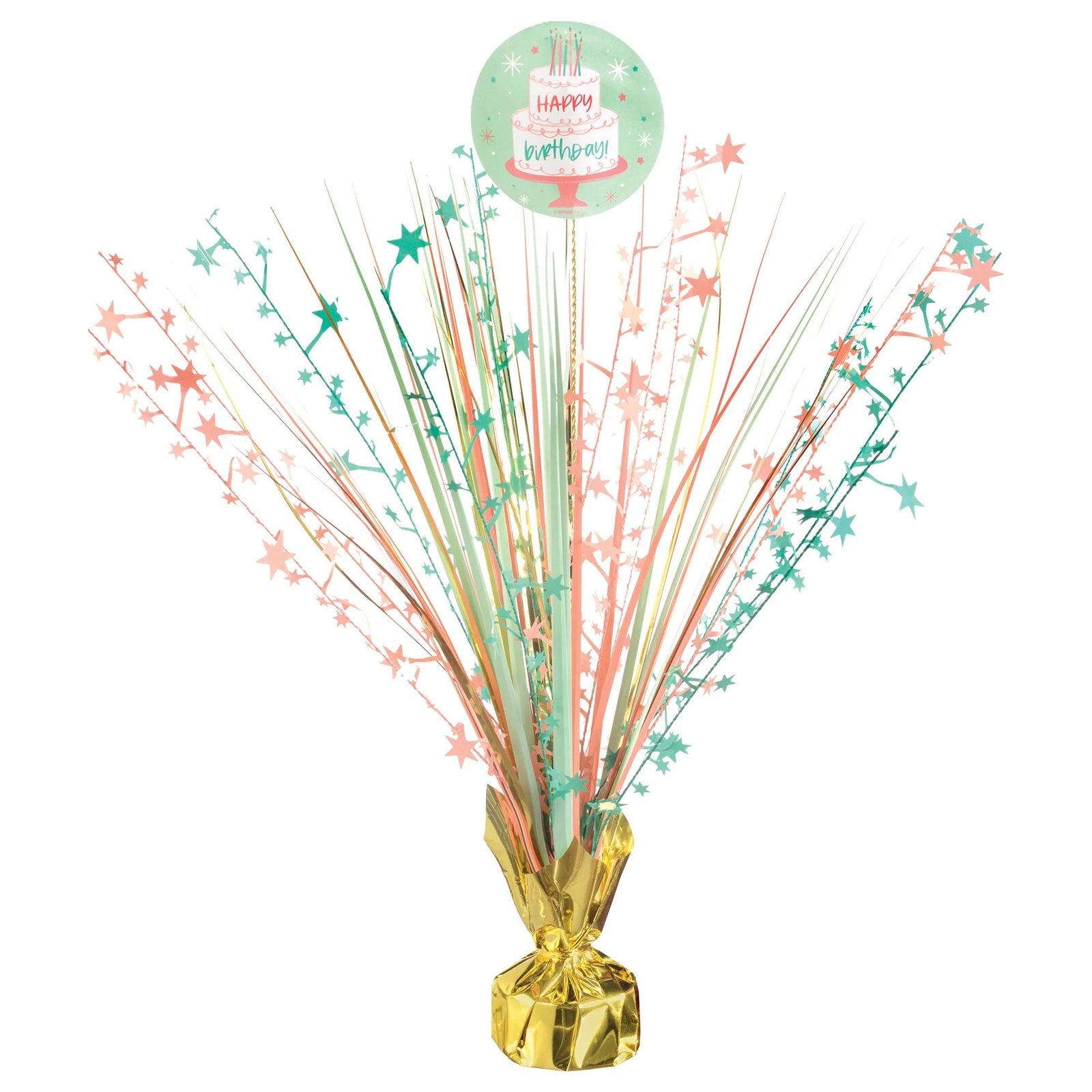 Amscan BIRTHDAY Happy Cake Day Spray Centerpiece