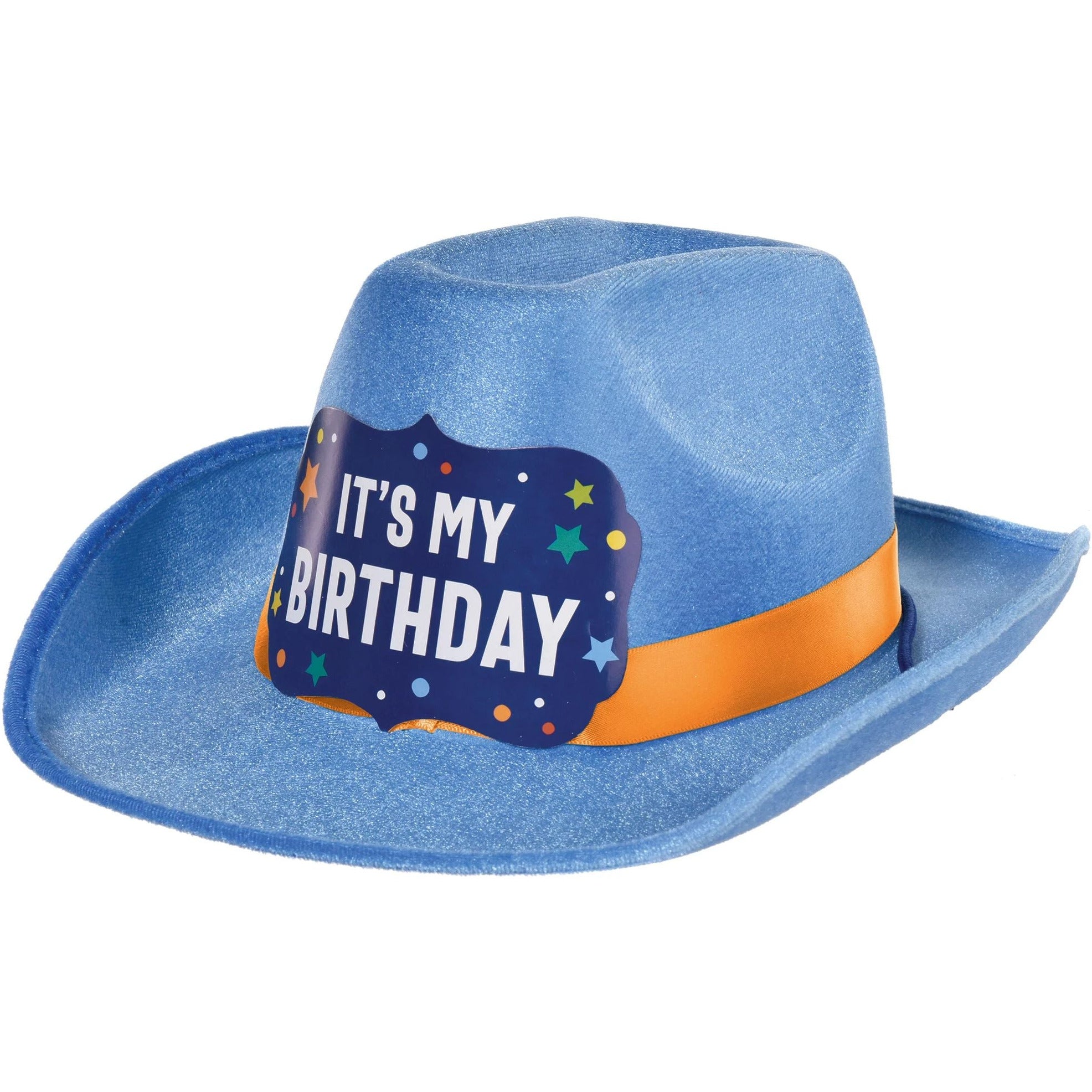 Amscan BIRTHDAY It's My Birthday Cowboy Hat Orange Ribbon