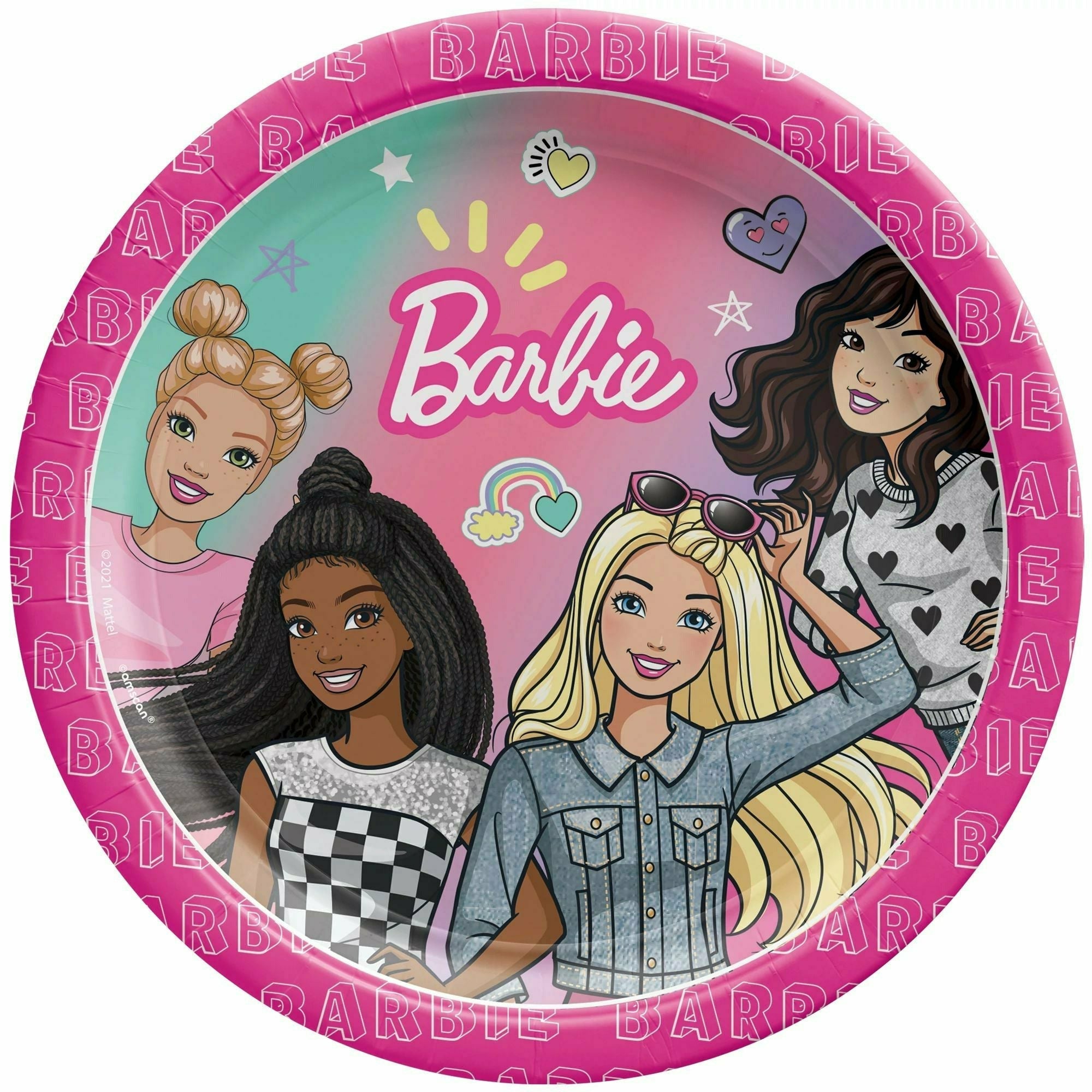 Amscan BIRTHDAY: JUVENILE Barbie Dream Together Dessert Plates 8ct