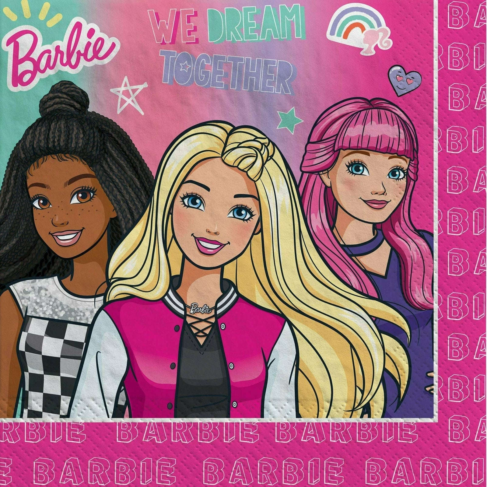 Barbie Tagged Lunch Napkins - Ultimate Party Super Stores