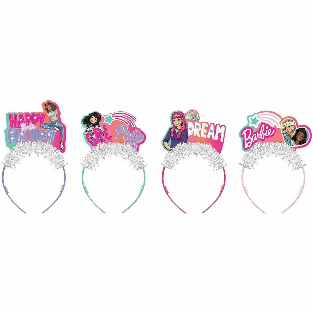 Amscan BIRTHDAY: JUVENILE Barbie Dream Together Paper Headbands