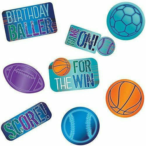 Amscan BIRTHDAY: JUVENILE Birthday Baller Cardstock Cutouts 12ct