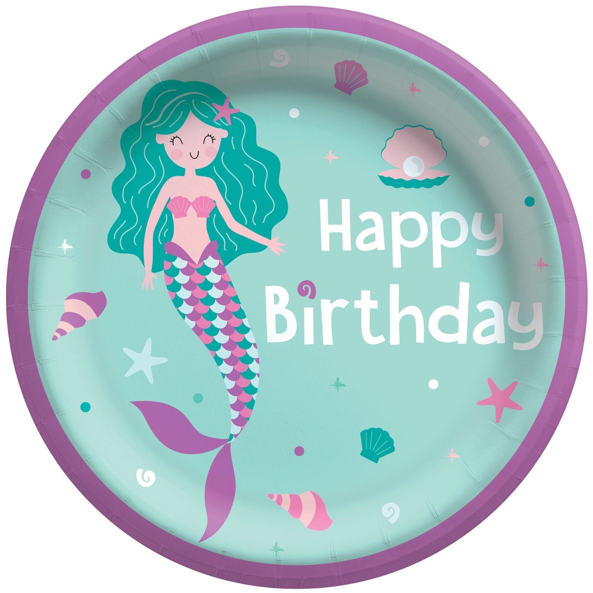 Amscan BIRTHDAY: JUVENILE Birthday Mermaid Dessert Plates
