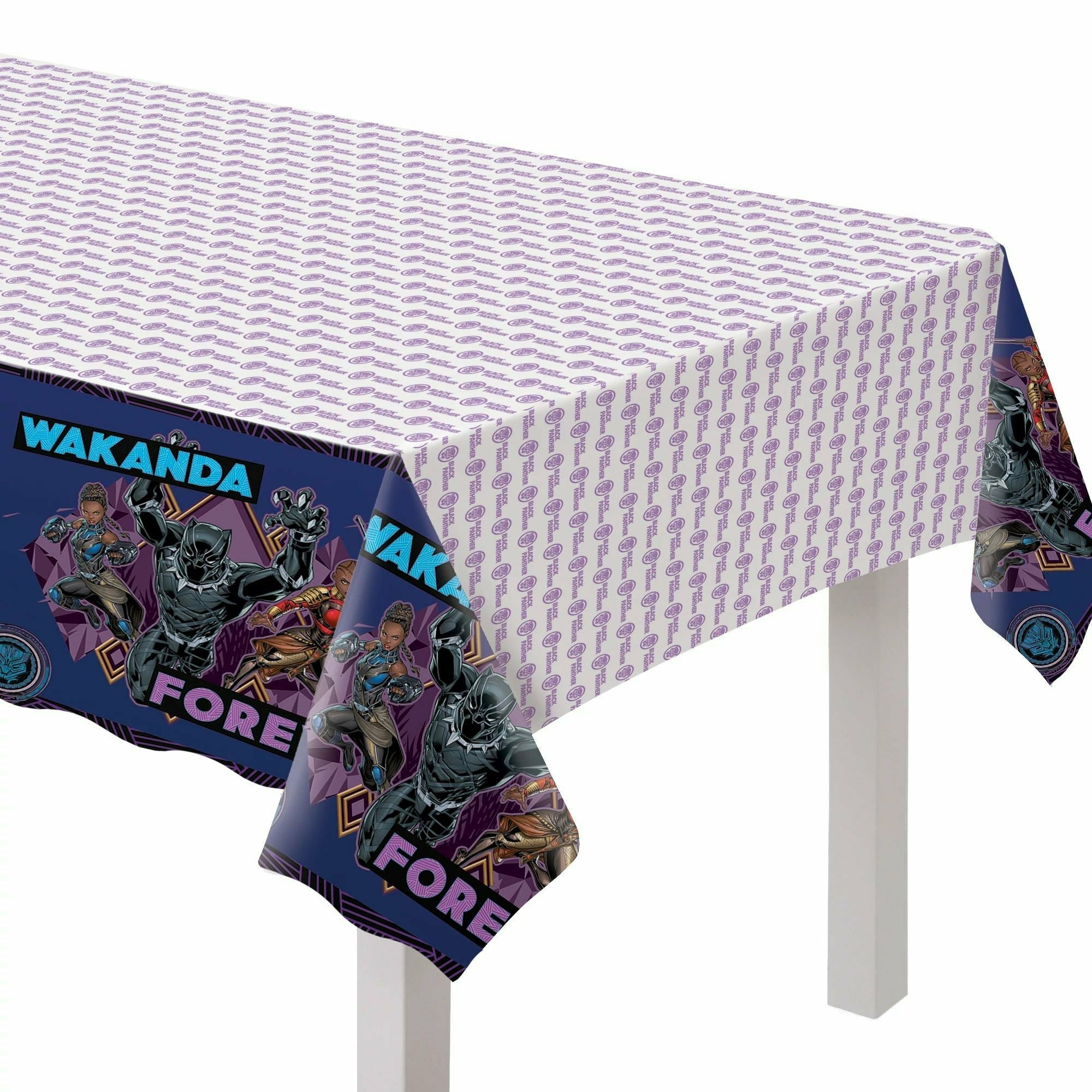 Amscan BIRTHDAY: JUVENILE Black Panther Wakanda Forever Plastic Table Cover