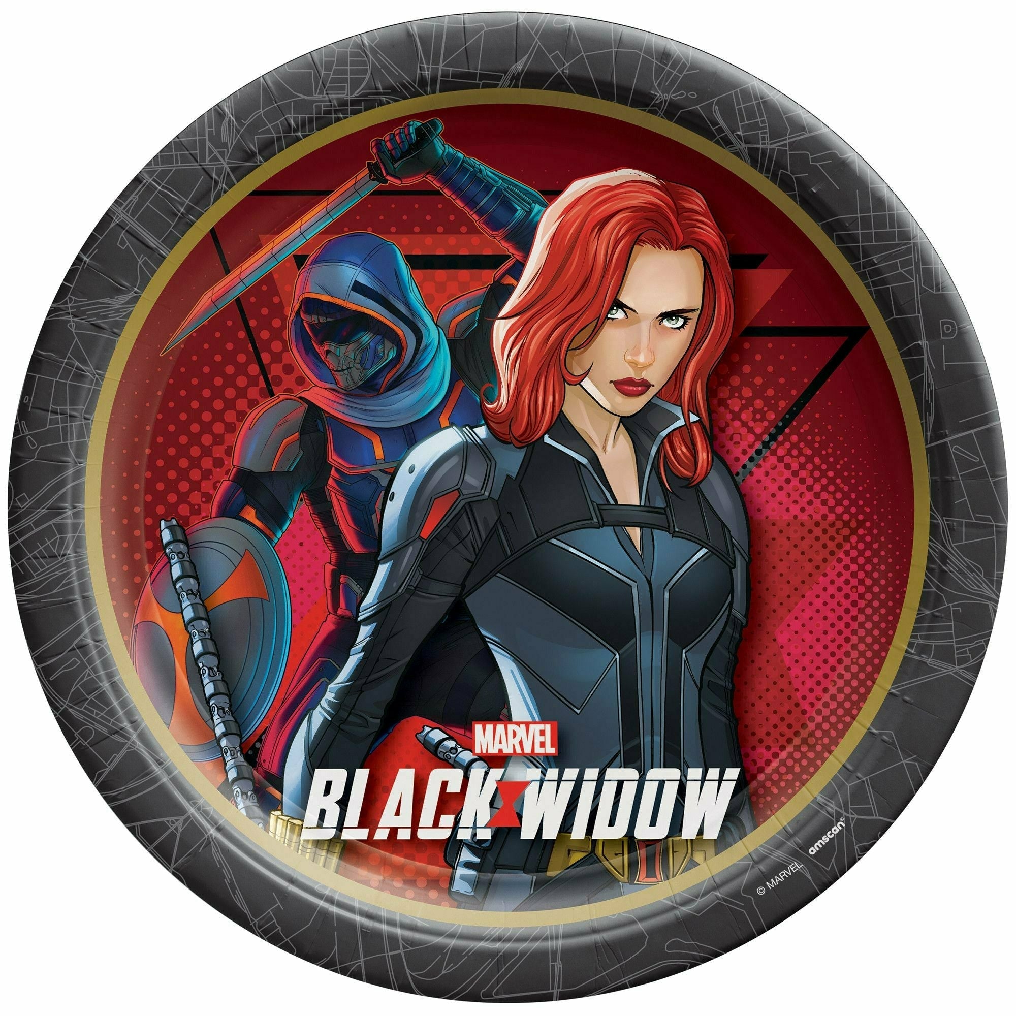 Amscan BIRTHDAY: JUVENILE Black Widow 9" Round Plates
