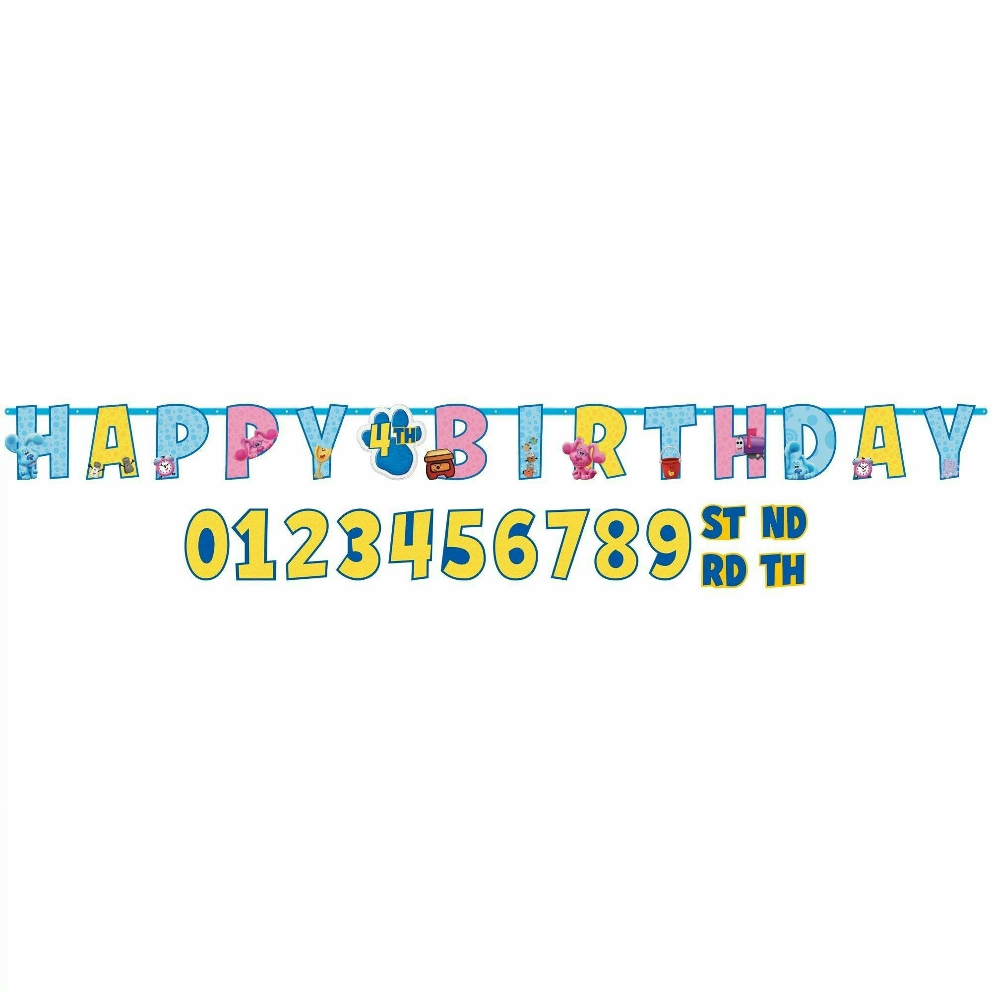 Amscan BIRTHDAY: JUVENILE Blues Clues Jumbo Add An Age Letter Banner