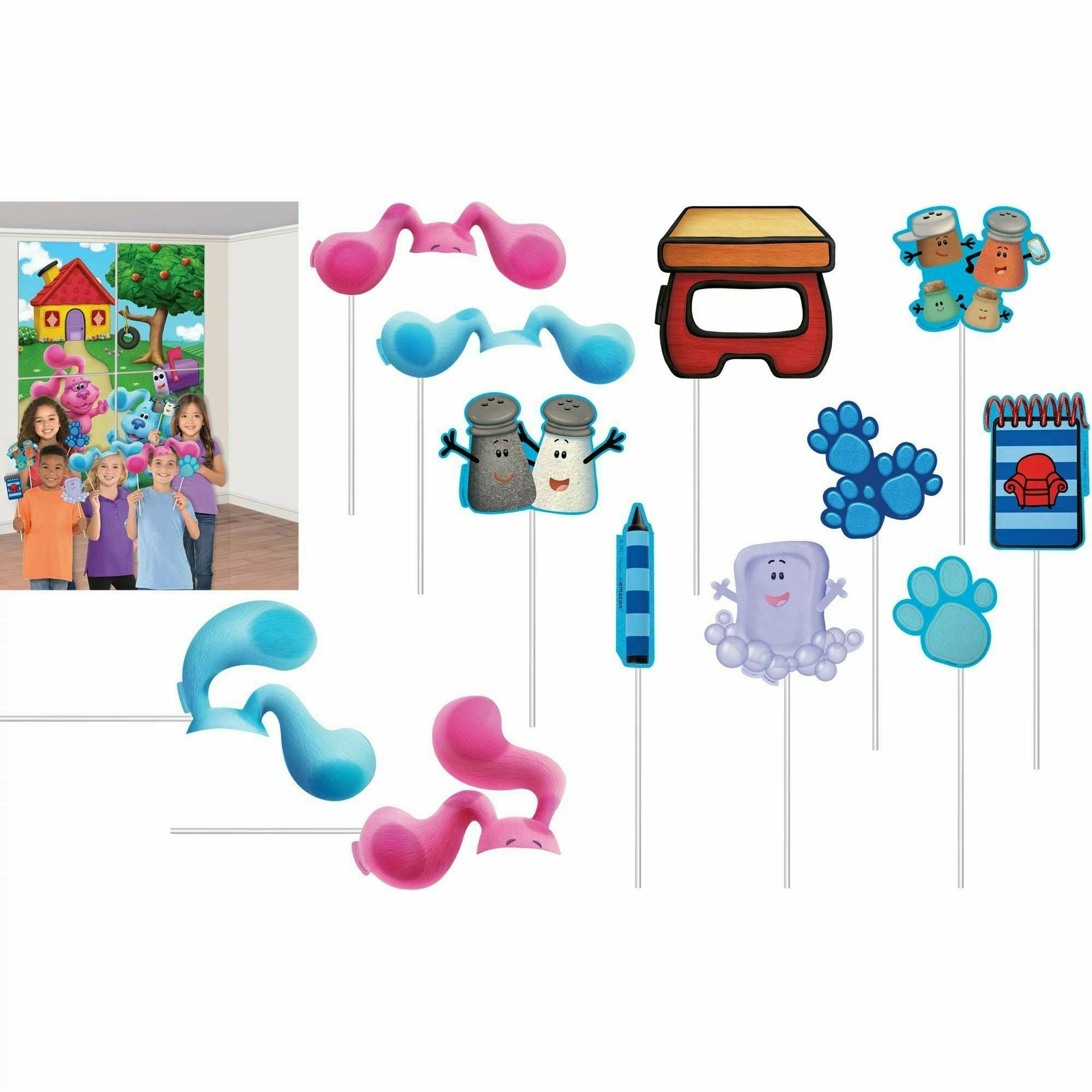 Amscan BIRTHDAY: JUVENILE Blues Clues Scene Setters with Props