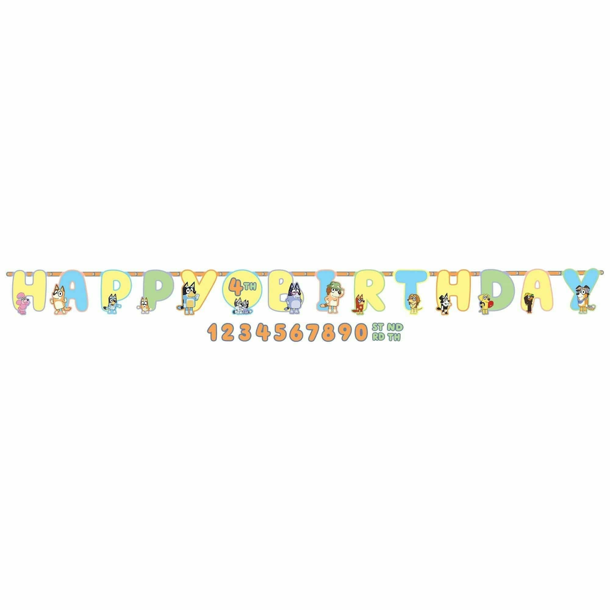 Amscan BIRTHDAY: JUVENILE Bluey Jumbo Add an Age Letter Banner