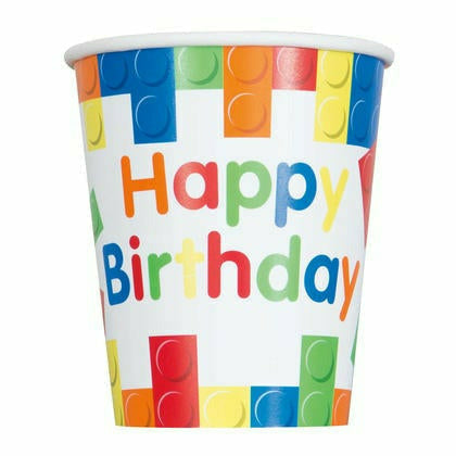 Amscan BIRTHDAY: JUVENILE Building Blocks 9 oz Cups