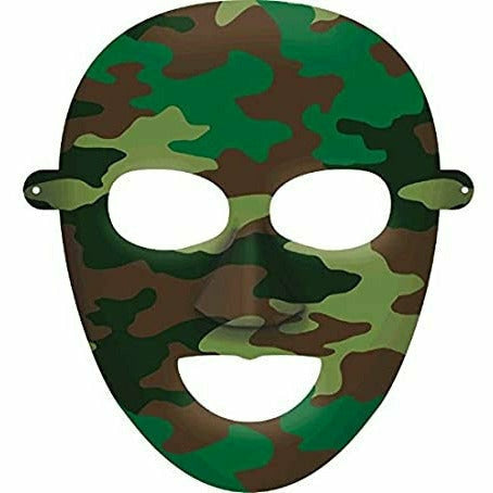Amscan BIRTHDAY: JUVENILE Camouflage Paper Masks 8 ct