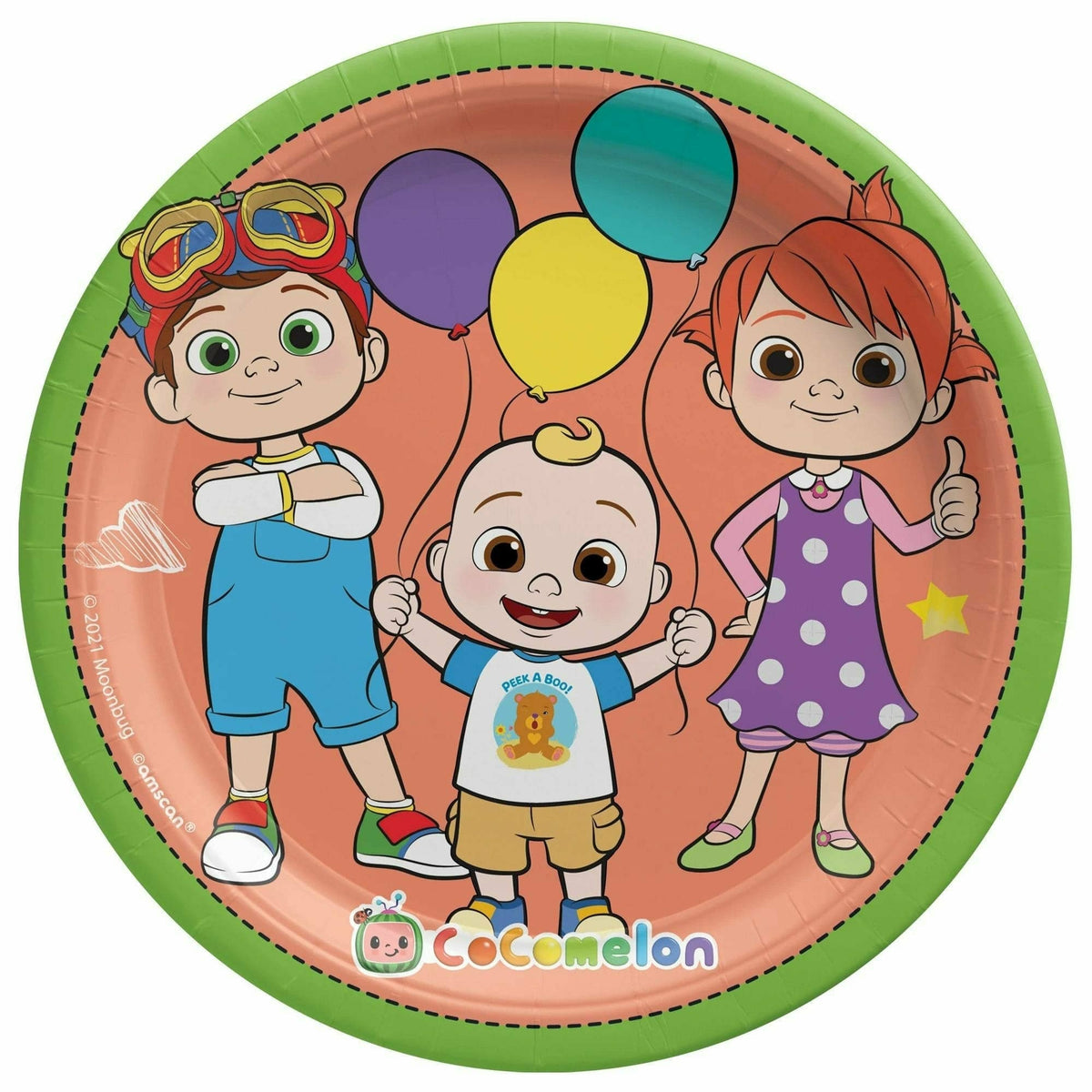 Amscan BIRTHDAY: JUVENILE Cocomelon 7&quot; Round Plate