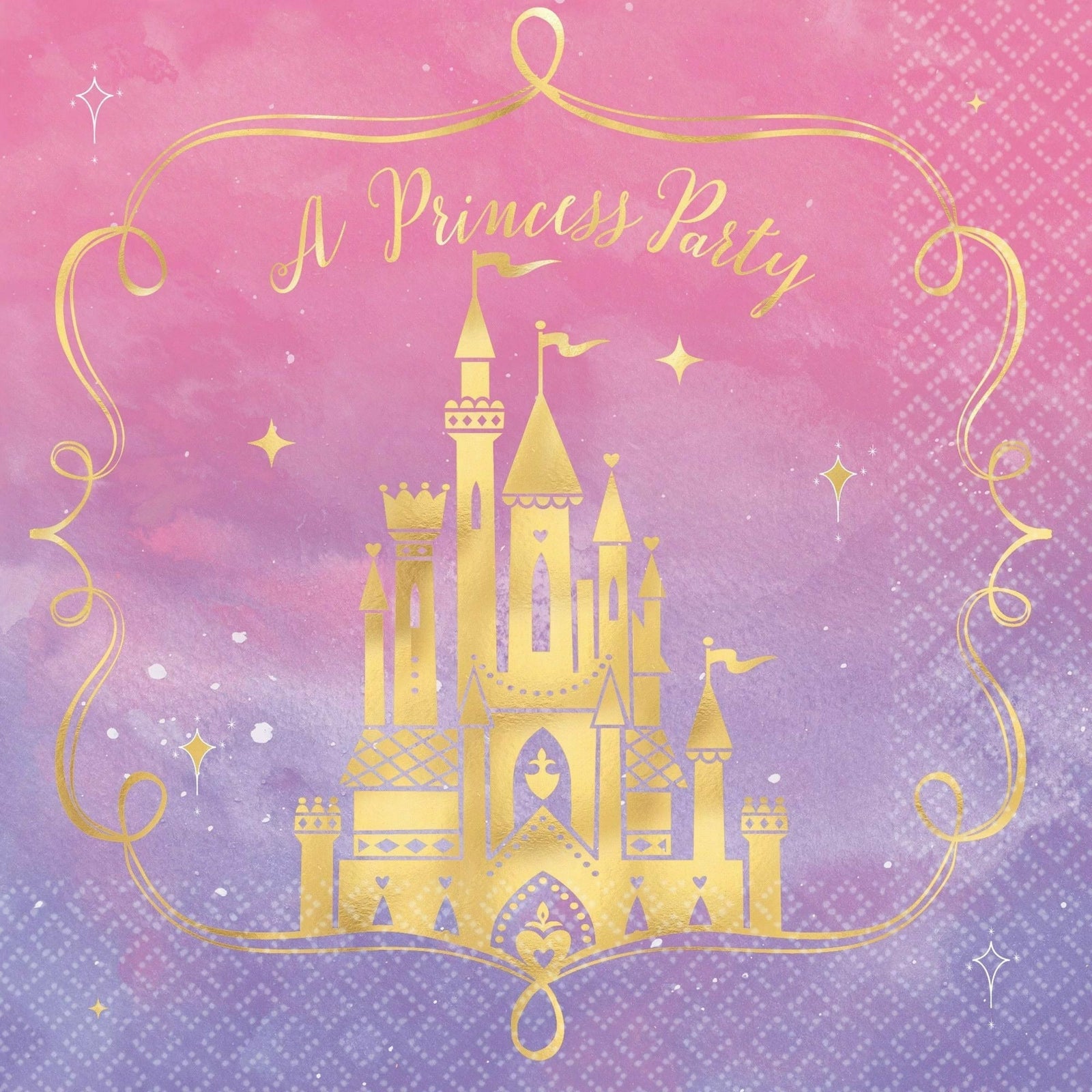 Amscan BIRTHDAY: JUVENILE Disney Princess Luncheon Napkins - Hot-Stamped