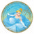 Amscan BIRTHDAY: JUVENILE Disney Princess Round Plates, 9" - Cinderella