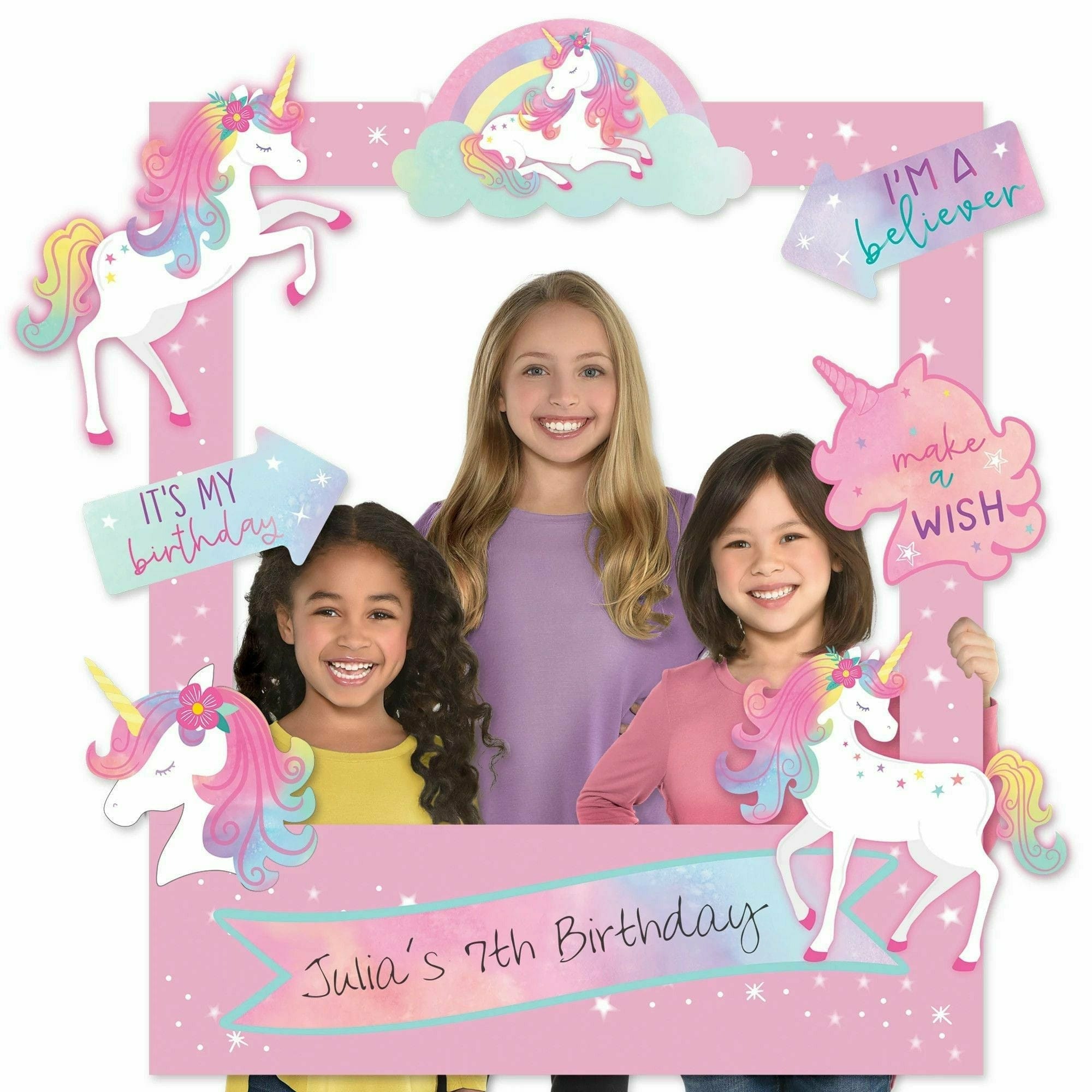 Amscan BIRTHDAY: JUVENILE Enchanted Unicorn Customizable Photo Frame