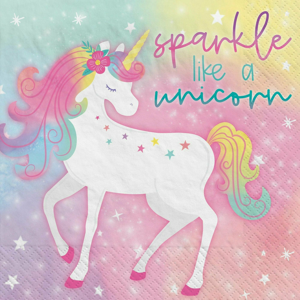 Amscan BIRTHDAY: JUVENILE Enchanted Unicorn Luncheon Napkins