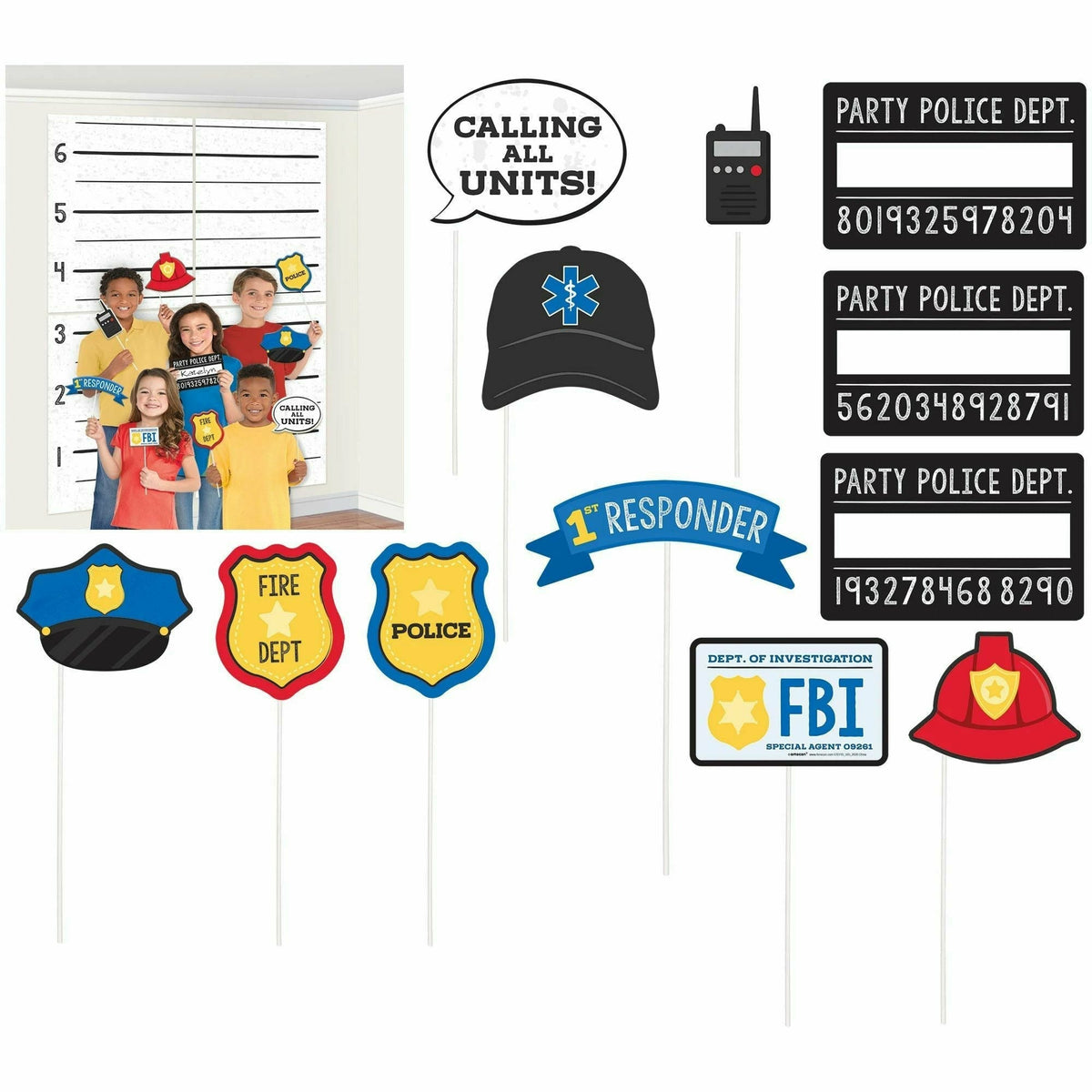 Amscan BIRTHDAY: JUVENILE First Responders Scene Setters® with Props