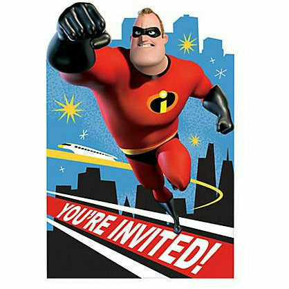 Amscan BIRTHDAY: JUVENILE Incredibles 2 Invitations 8ct