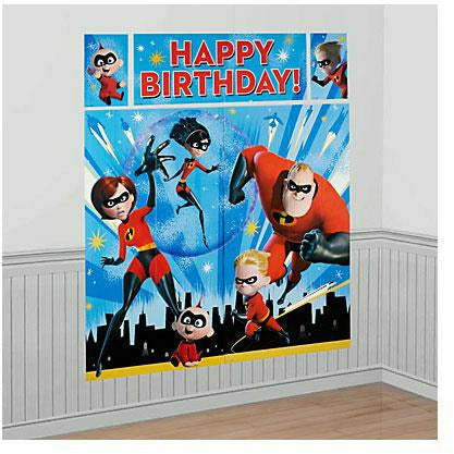 Amscan BIRTHDAY: JUVENILE Incredibles 2 Scene Setter with Photo Booth Props