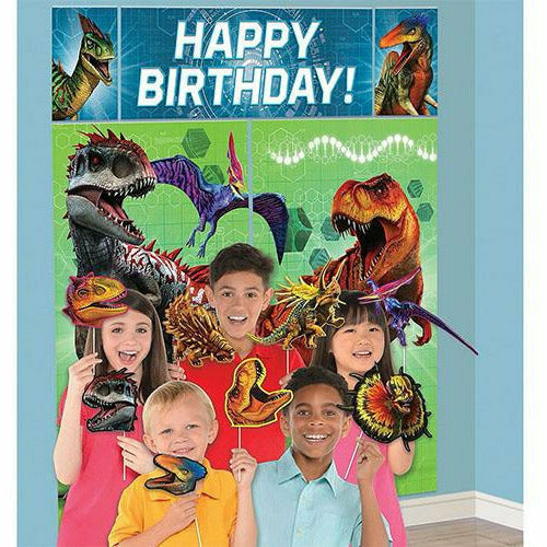 Amscan BIRTHDAY: JUVENILE Jurassic World Scene Setter with Photo Booth Props