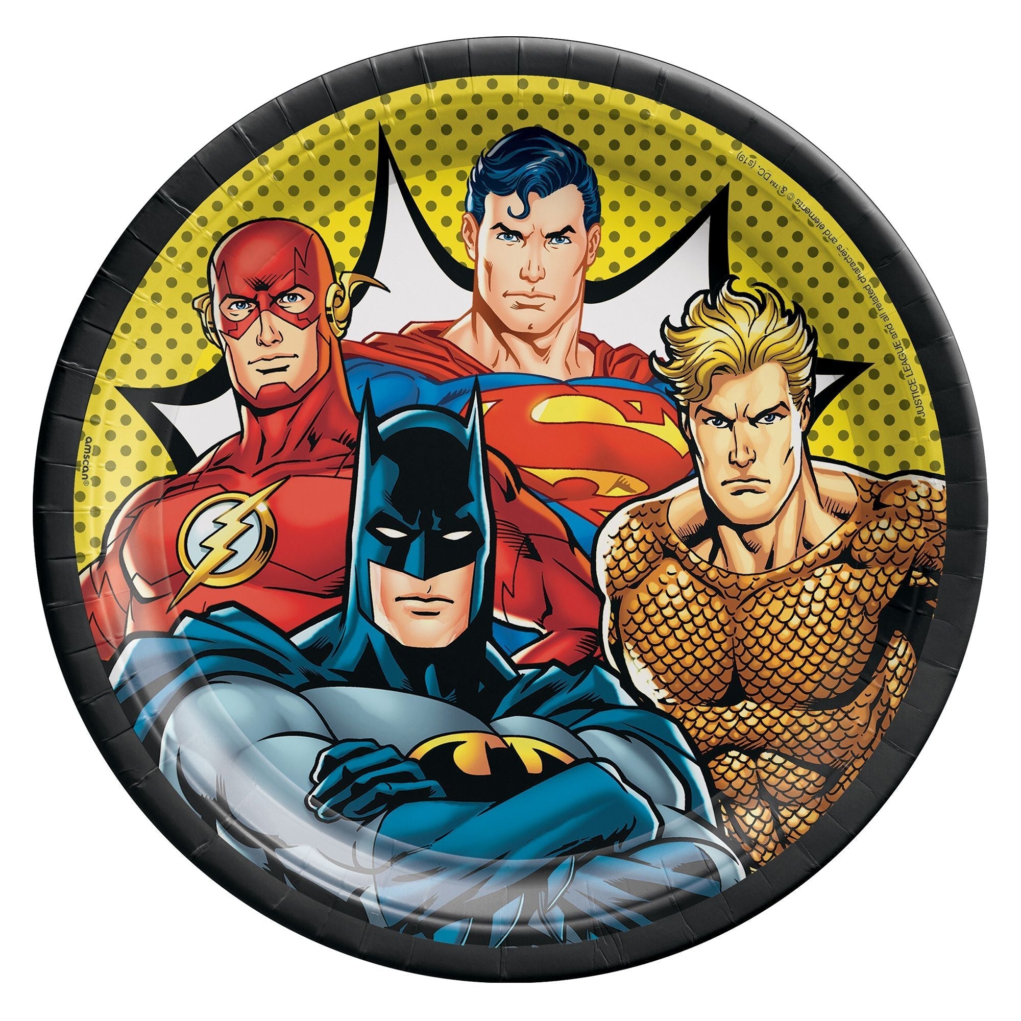 Amscan BIRTHDAY: JUVENILE Justice League Heroes Unite™ 9" Round Plates