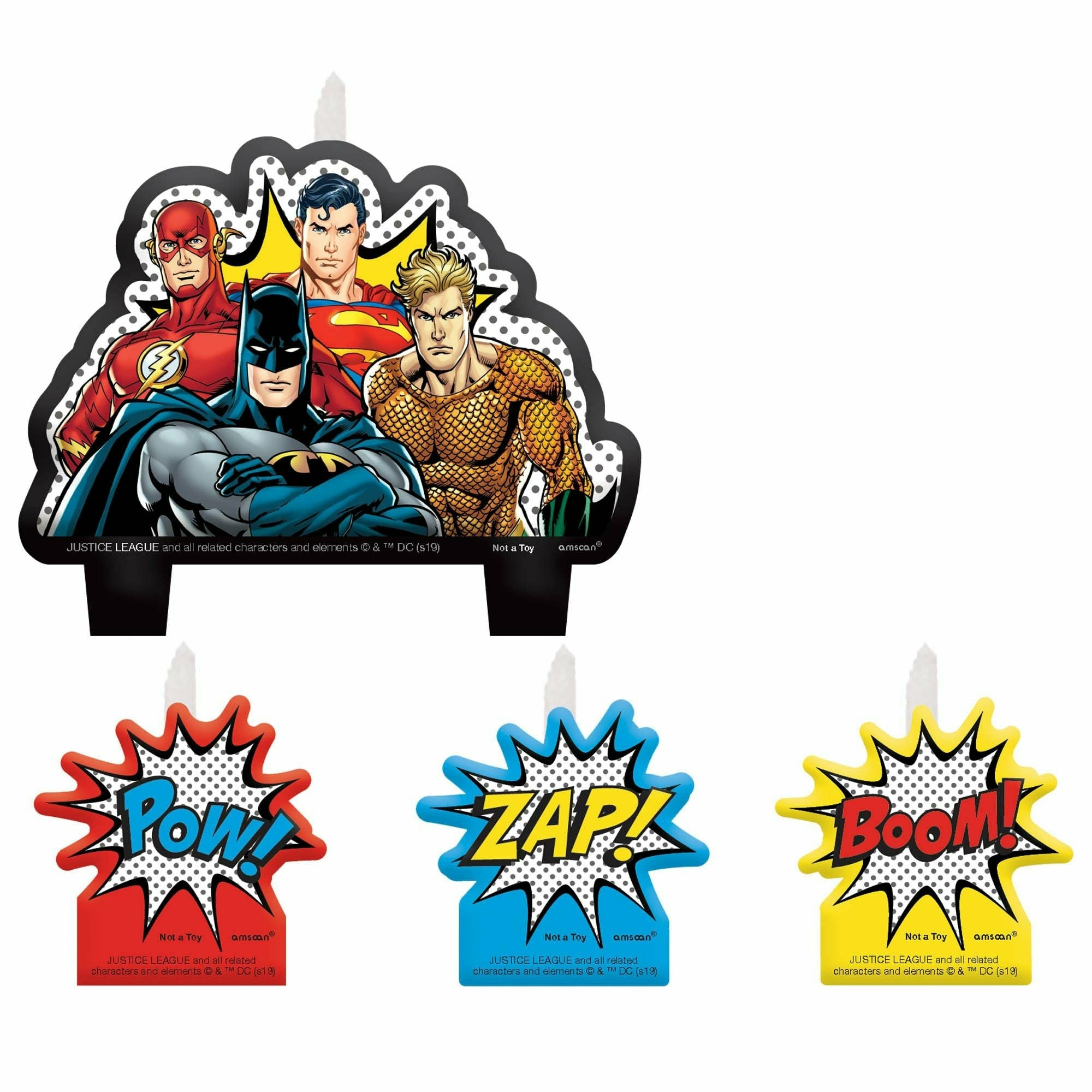 Amscan BIRTHDAY: JUVENILE Justice League Heroes Unite™ Birthday Candle Set
