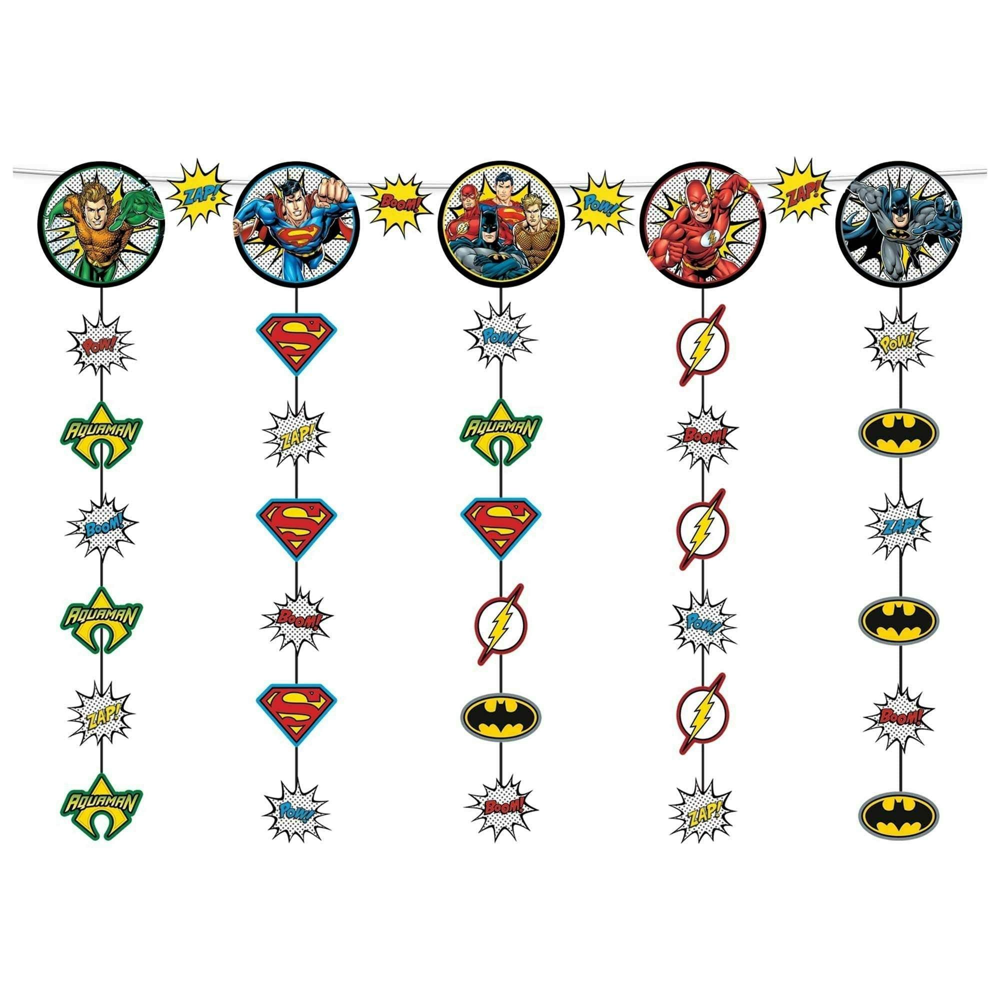 Amscan BIRTHDAY: JUVENILE Justice League Heroes Unite™ Hanging String Decoration