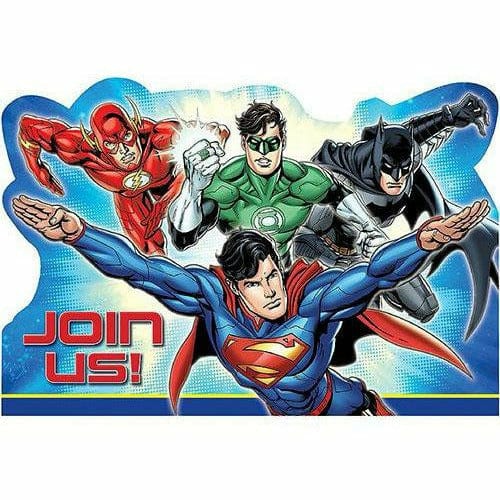 Amscan BIRTHDAY: JUVENILE Justice League Invitations 8ct