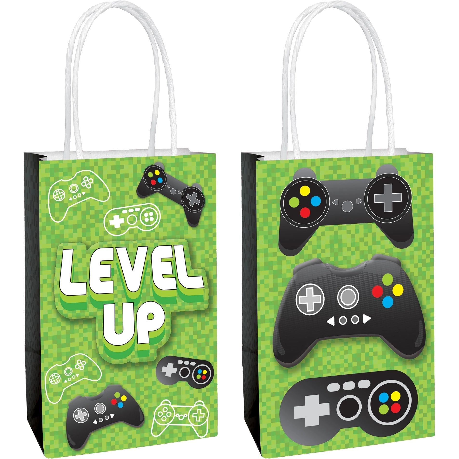 Amscan BIRTHDAY: JUVENILE Level Up Create Your Own Kraft Bags