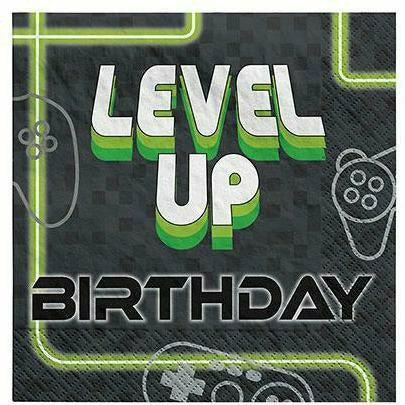 Amscan BIRTHDAY: JUVENILE Level Up Lunch Napkins 16ct