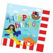 Amscan BIRTHDAY: JUVENILE LITTLE PIRATE BEVERAGE NAPKINS 16CT