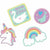 Amscan BIRTHDAY: JUVENILE Magical Rainbow Patches 4ct