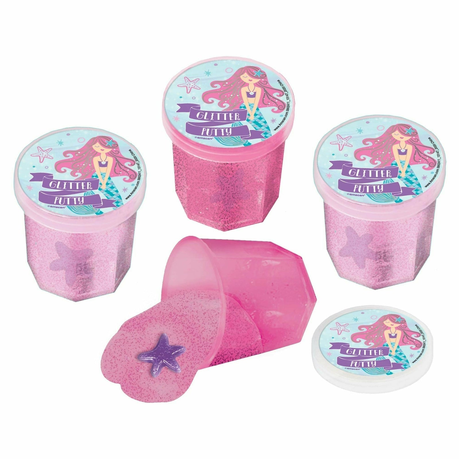 Amscan BIRTHDAY: JUVENILE Mermaid Glitter Putty High Count Favor