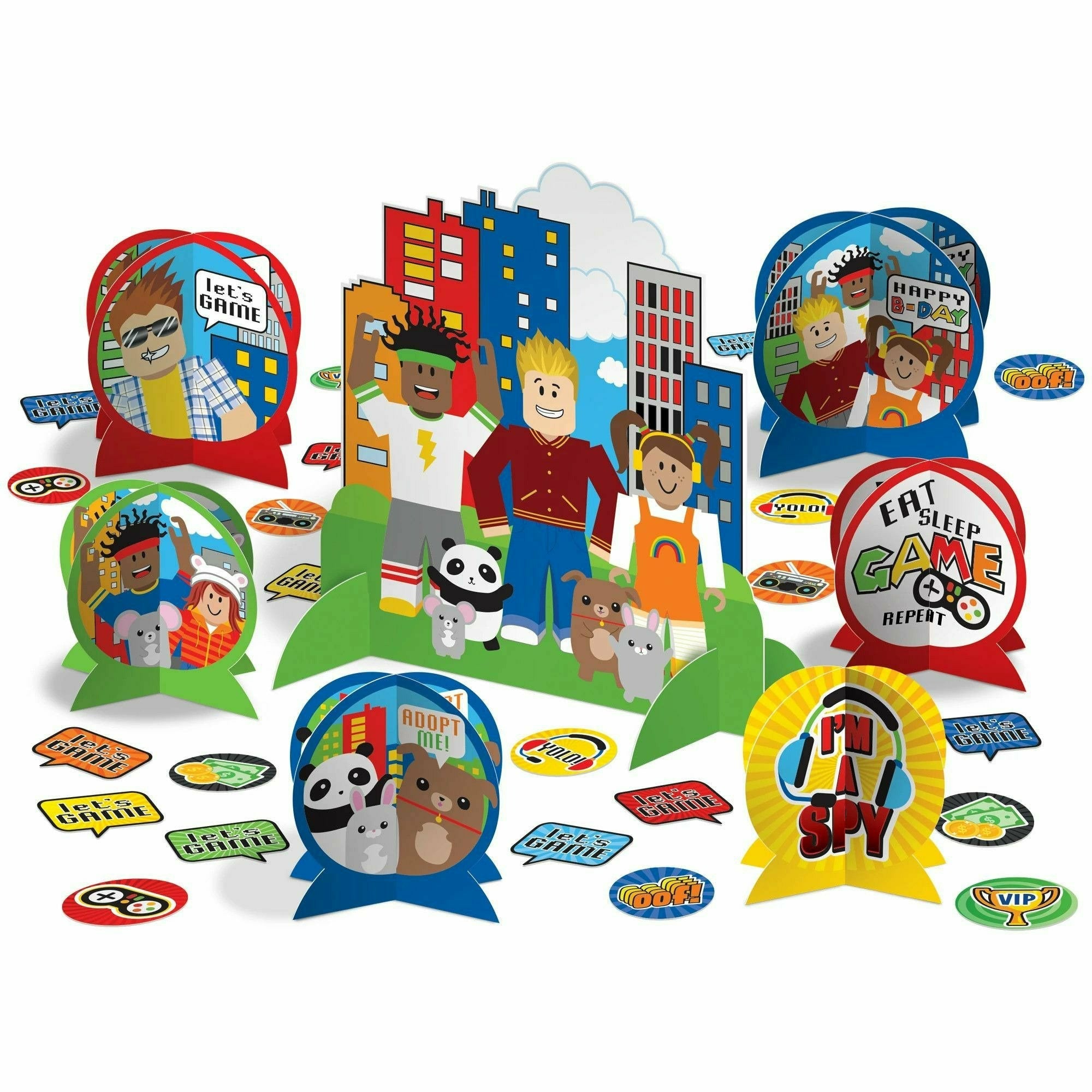 Amscan BIRTHDAY: JUVENILE Party Town Table Decorating Kit