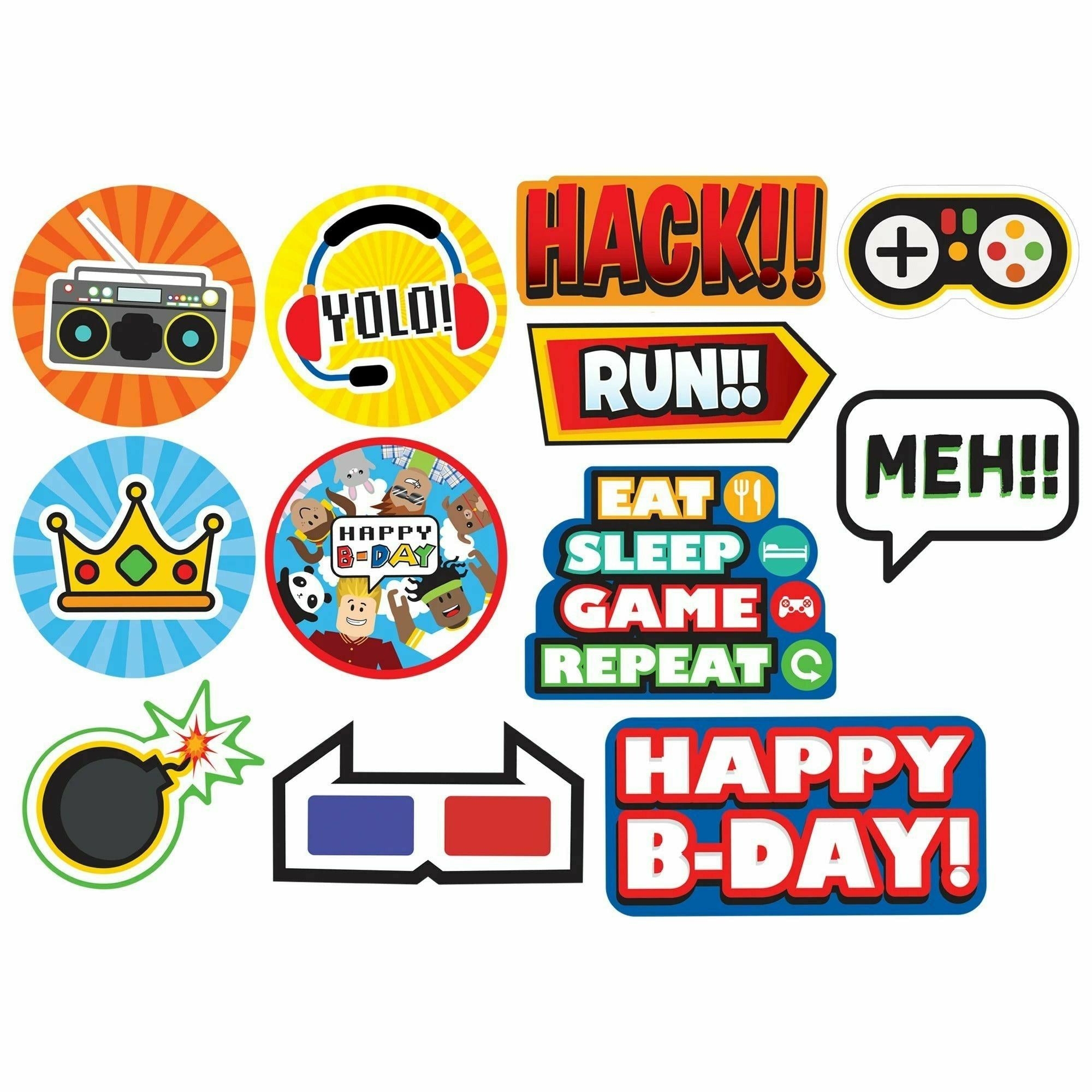 Amscan BIRTHDAY: JUVENILE Party Town Value Pack Cutouts