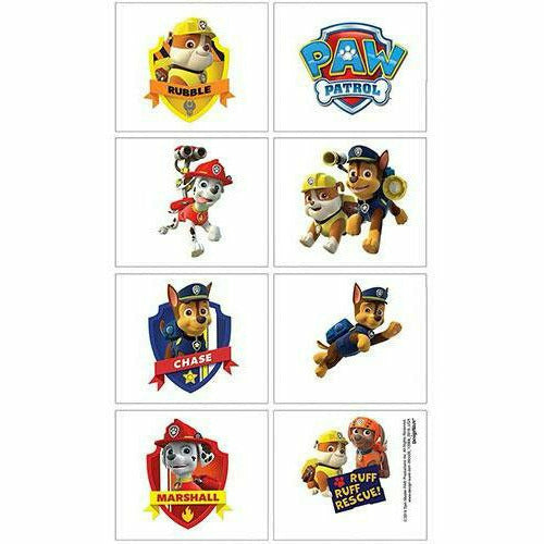 Amscan BIRTHDAY: JUVENILE PAW Patrol Tattoos 1 Sheet