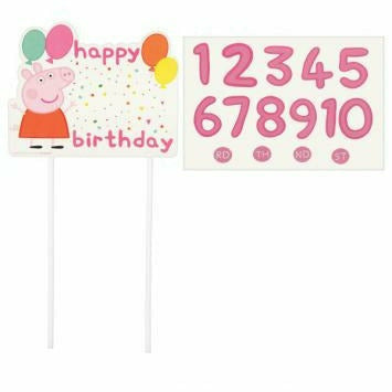 Amscan BIRTHDAY: JUVENILE Peppa Pig Confetti Party Customizable Cake Decoration