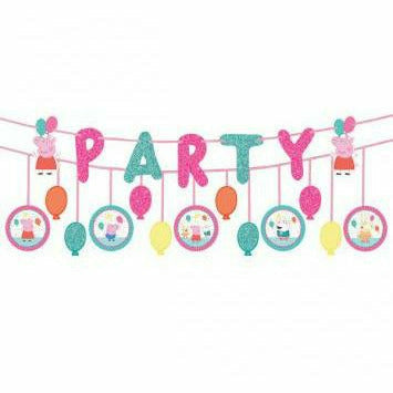 Amscan BIRTHDAY: JUVENILE Peppa Pig Confetti Party Double Banner Multipack