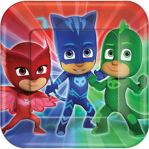 Amscan BIRTHDAY: JUVENILE PJ Masks Lunch Plates 8ct