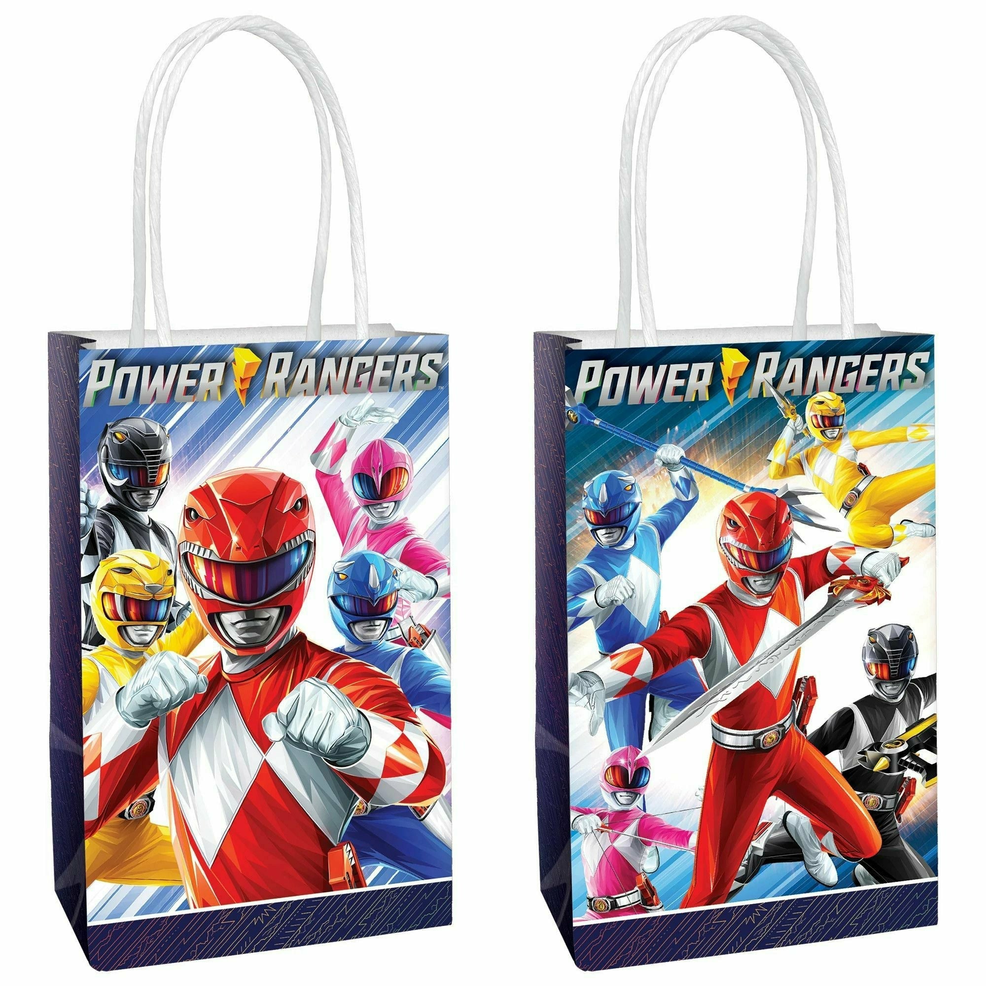 Amscan BIRTHDAY: JUVENILE Power Rangers Classic Printed Paper Kraft Bags