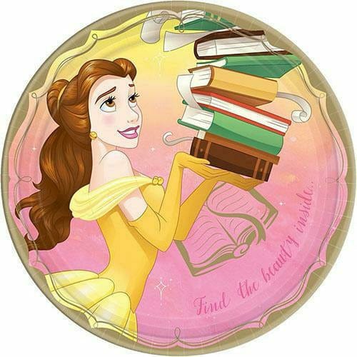 Amscan BIRTHDAY: JUVENILE Princess Belle Lunch Plates 8ct