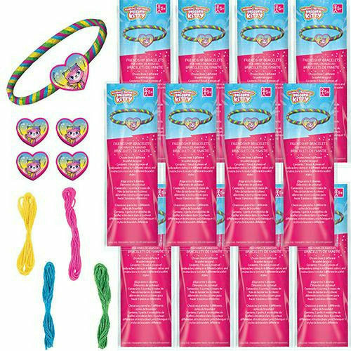 Amscan BIRTHDAY: JUVENILE Rainbow Butterfly Unicorn Kitty Friendship Bracelet Kits 12ct