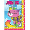 Amscan BIRTHDAY: JUVENILE Rainbow Butterfly Unicorn Kitty Invitations 8ct