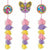 Amscan BIRTHDAY: JUVENILE Rainbow Butterfly Unicorn Kitty Tassel Decorations 3ct