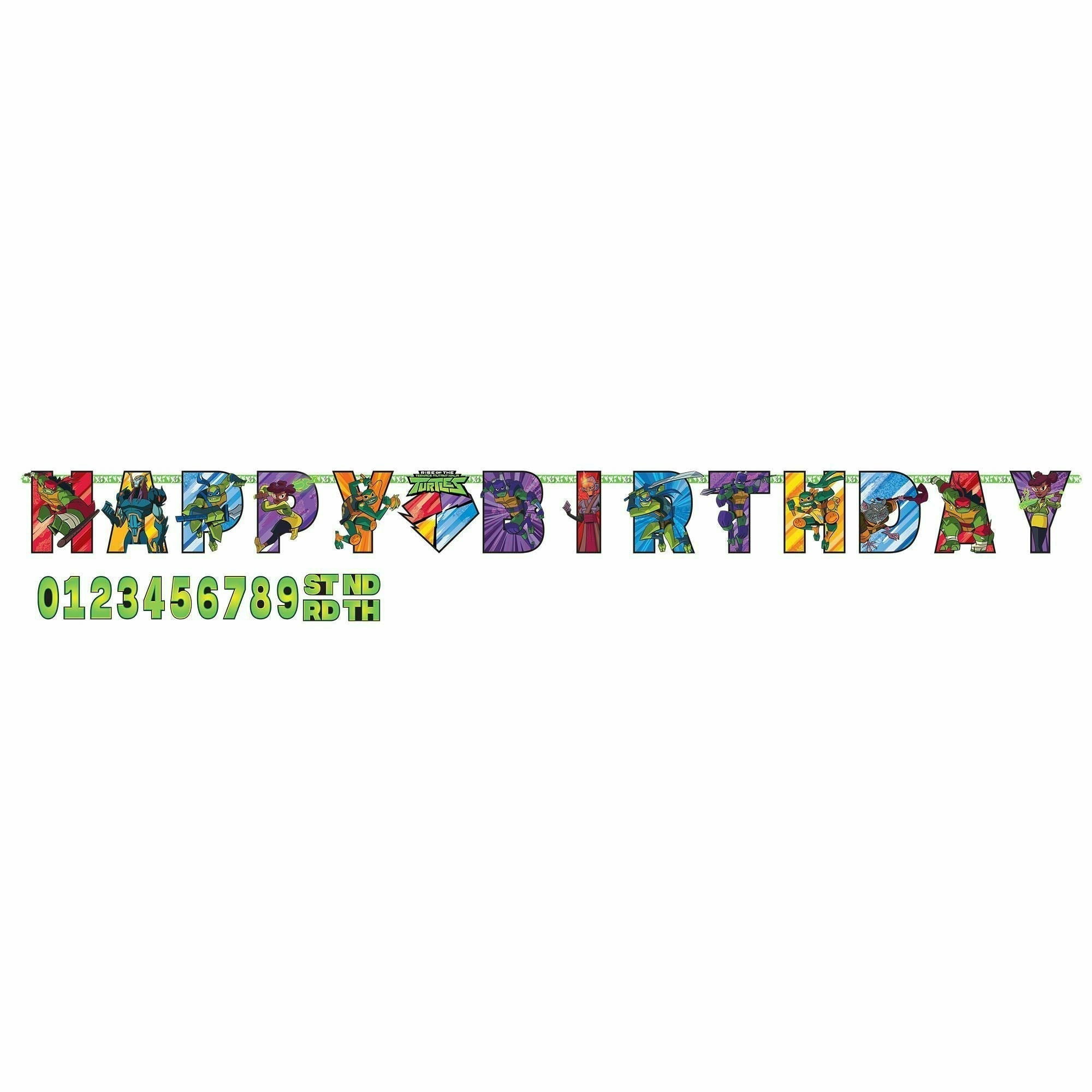 Amscan BIRTHDAY: JUVENILE Rise of the TMNT™ Jumbo Add-An-Age Letter Banner