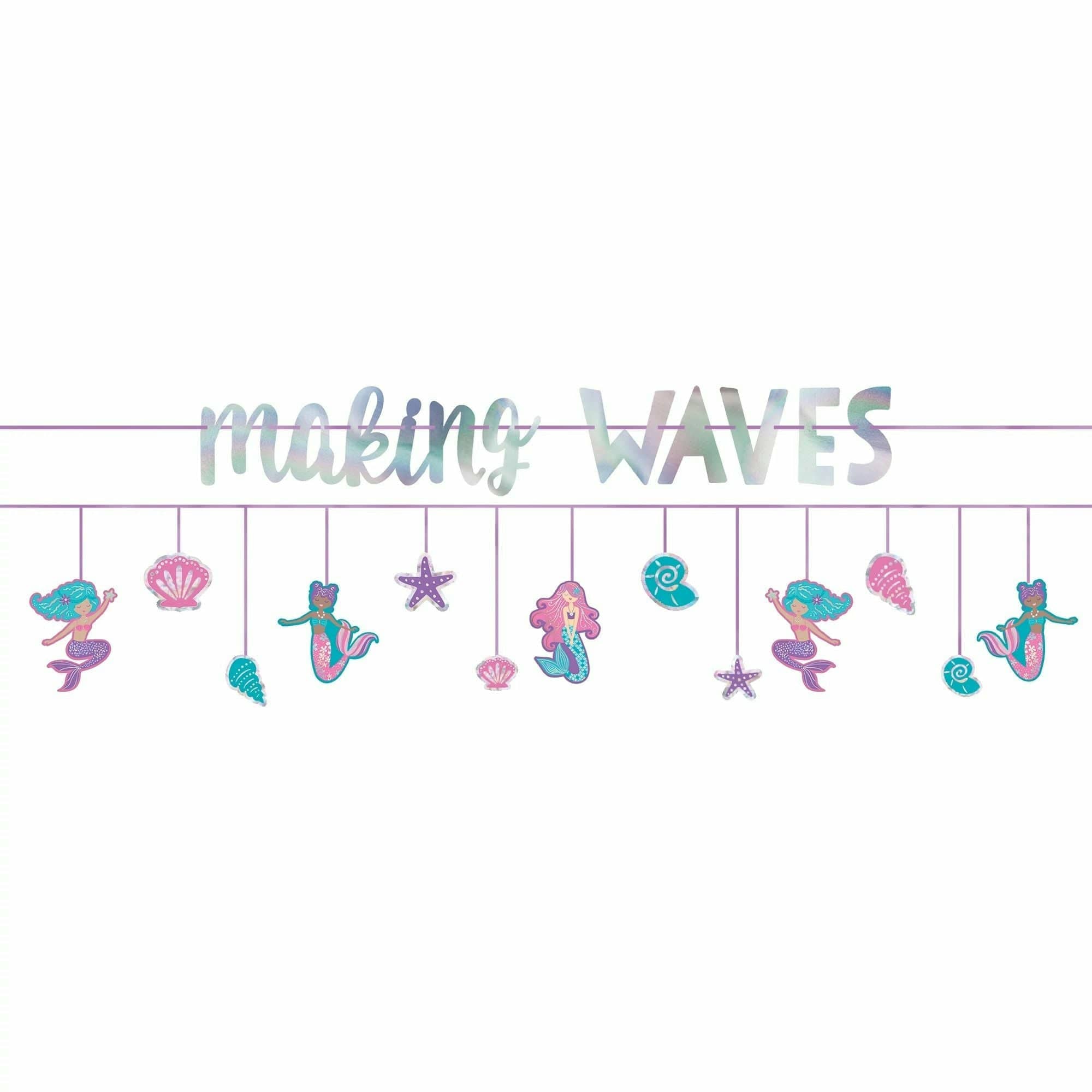 Amscan BIRTHDAY: JUVENILE Shimmering Mermaids Double Banner Kit