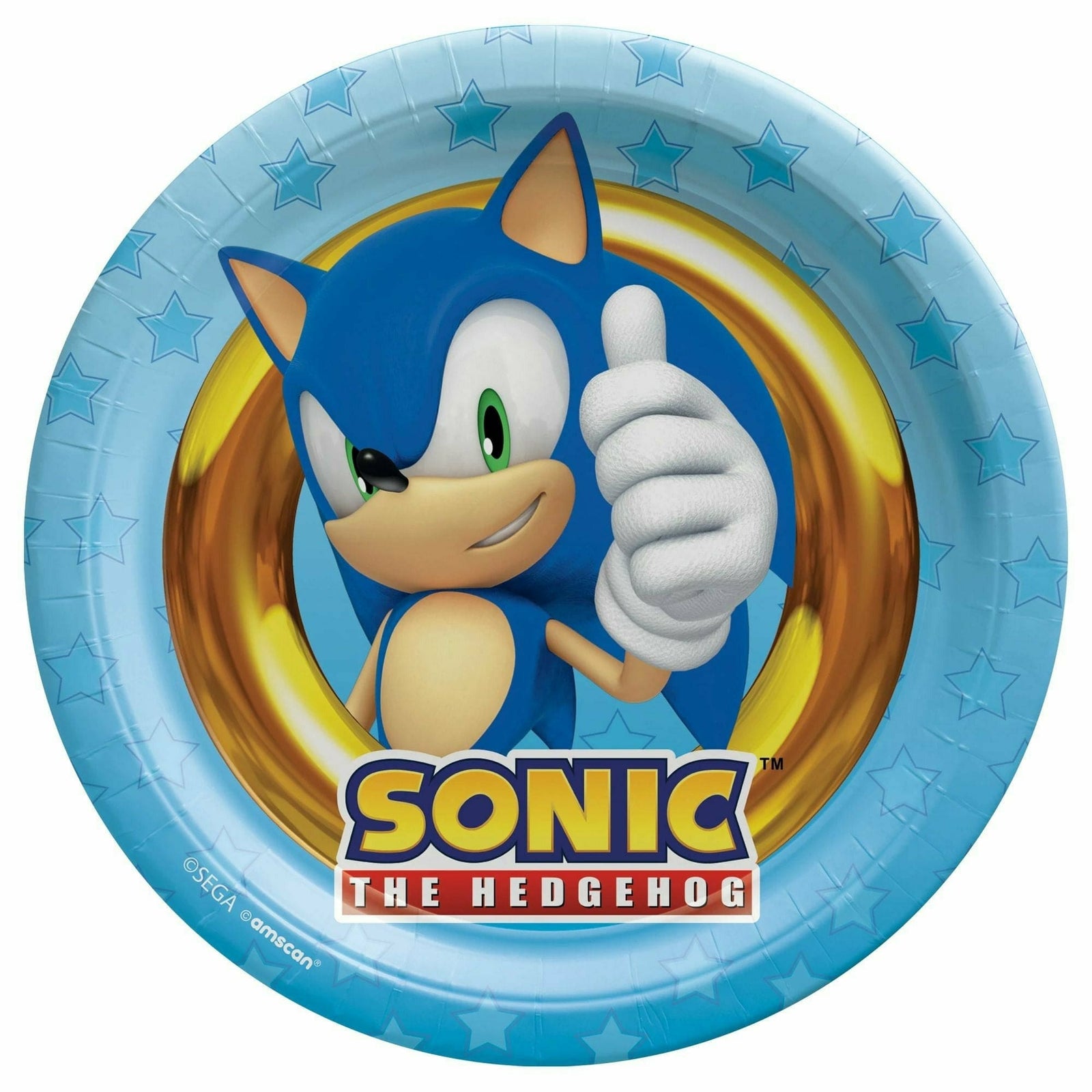 Amscan BIRTHDAY: JUVENILE Sonic Dessert Plates 8ct