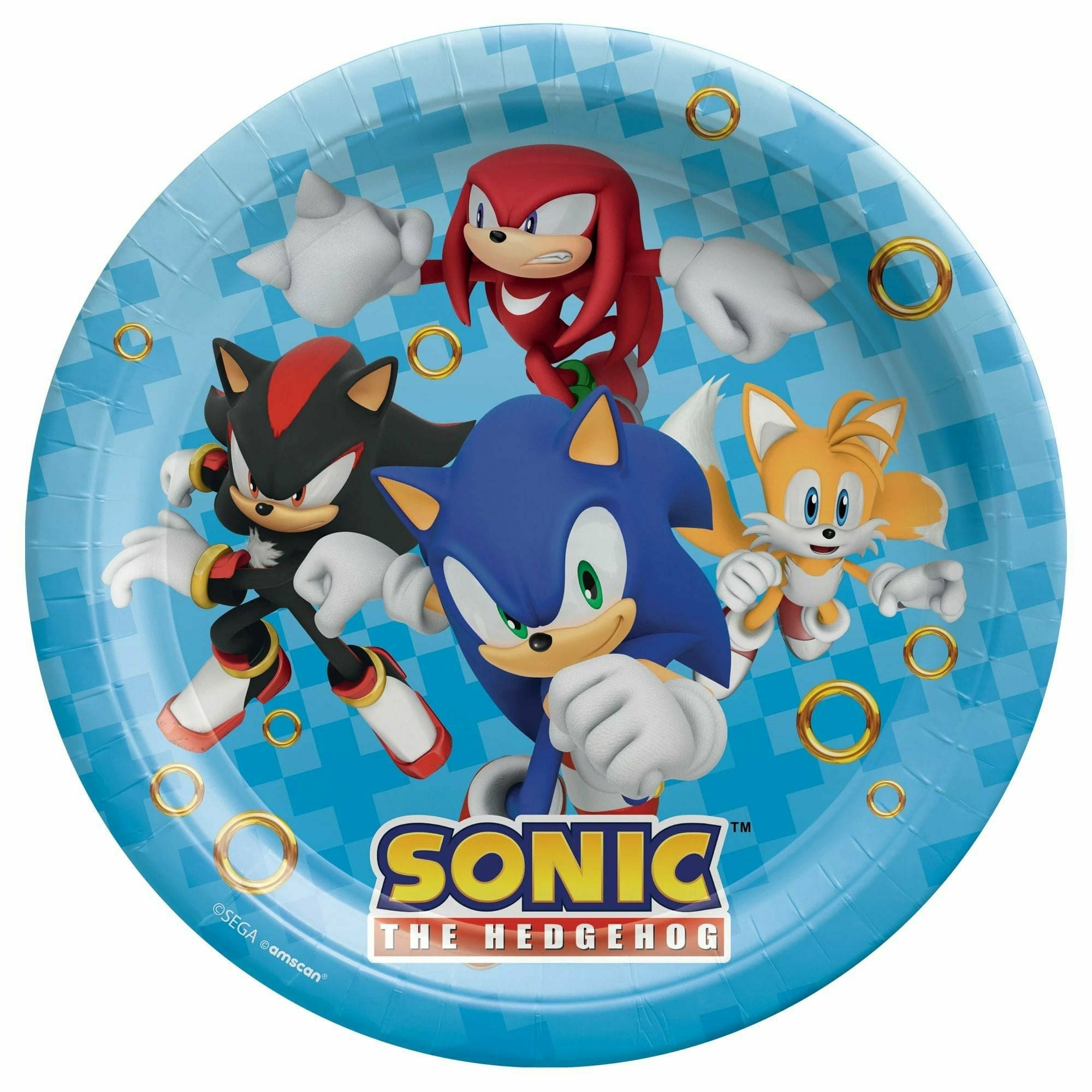 Amscan BIRTHDAY: JUVENILE Sonic Lunch Plates 8ct