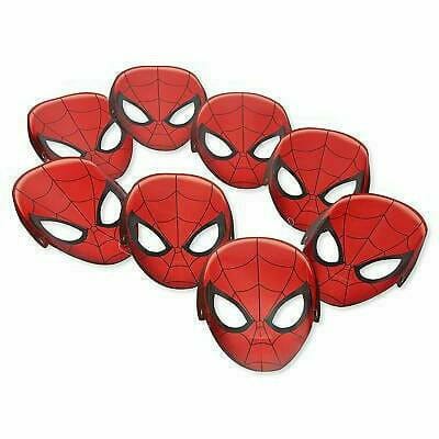 Amscan BIRTHDAY: JUVENILE Spider-Man Paper Masks 8ct