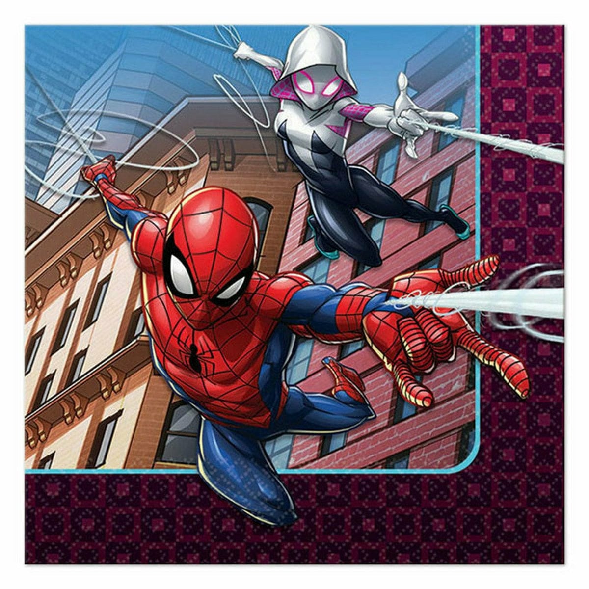 Amscan BIRTHDAY: JUVENILE Spider-Man Webbed Wonder Beverage Napkins 16ct